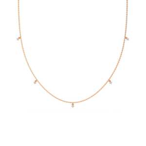 Collar con Colgante de Cinco Diamantes Marquise de Laboratorio de 0.10 CT, Joyería Fina de Lujo para Mujer, Ideal para Regalos de Boda Premium - Product Image 3