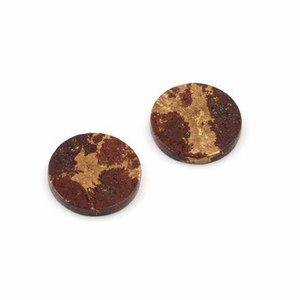 Haute qualité 12mm plat pièce forme lave cuivre pierres précieuses en vrac fabrication de bijoux naturels calibré prix de gros fabriqué - Product Image 6