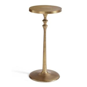 Mesa auxiliar de aluminio Diseño único Mesa redonda con pedestal para sala de estar y dormitorio - Product Image 1