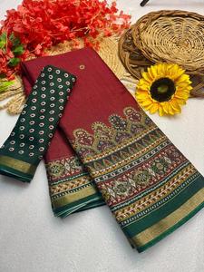 Coton traditionnel indien Mul avec fabricant de mode pour femme Saree imprimé Patola de Surat au taux le plus bas - Product Image 2