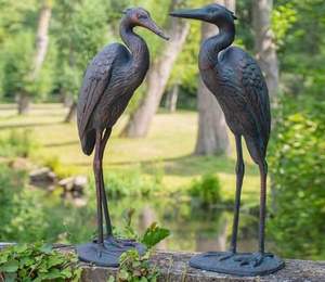 Sculpture d'animal rustique décorative en fer avec des textures antiques finies à la main parfaites pour les patios, les jardins et les accents extérieurs - Product Image 6