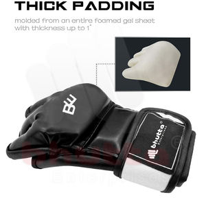 Guantes de MMA BHUTTA ENTERPRISES de 12oz y 7oz, de Cuero PU, Profesionales, para Entrenamiento y Sparring, con Cierre de Velcro, Transpirables, de Microfibra - Product Image 4