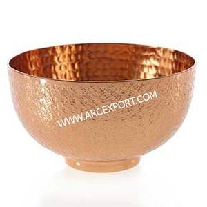 Bol à soupe en cuivre martelé vintage, vaisselle de table pour la maison et les restaurants, bol et plat de service pour aliments et collations, utilisation en cuisine - Product Image 3