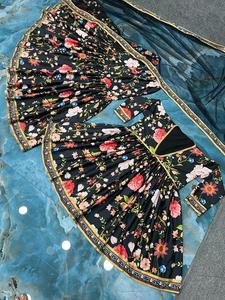 Costume indien de créateur pour femmes robe imprimée numérique en soie crêpe pakistanaise Salwar Kameez dernières fêtes de mariage tarif de gros - Product Image 3