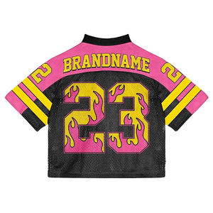 Camiseta de Fútbol de Manga Corta Estampada al por Mayor, 100% Poliéster, Fútbol Americano, Transpirable, Estilo Personalizado, Moda, Precio Económico - Product Image 4