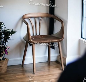 Silla de restaurante moderna y cómoda de alta calidad, sillas de madera maciza para sala de estar para restaurante, comedor - Product Image 3