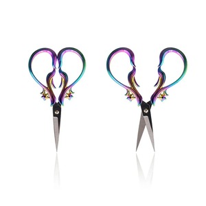 1 pièce Ciseaux de tailleur droits vintage en acier inoxydable, pour la couture florale, la broderie rétro, la coupe de tissu courte et la coupe de fil - Product Image 3