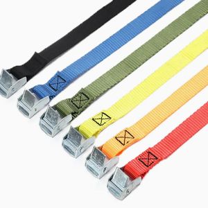 컬러풀 캠 버클 타이 다운 스트랩 강력한 래칫 벨트 메탈 버클 화물 스트랩 오토바이 자전거 트럭용 1인치 700kg 2미터 - Product Image 1
