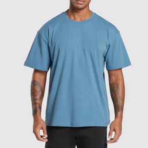 Camisetas para hombre Oversize Boxy Fit Custom Logo Streetwear Heavy Weight Cotton Drop Shoulder 100% Cotton Custom Logo Streetwear - Product Image 4