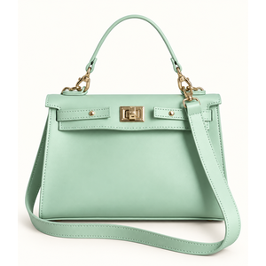 Sac à main mini-sacochette vert menthe en cuir pleine fleur pour femme avec bandoulière OEM ODM - Product Image 1