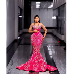 Robe Traditionnelle Africaine de Luxe pour Femme, Coupe Ajustée, en Coton George, Soie et Polyester, Légère, Attrayante et Métallique - Product Image 2