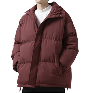 Warm Puffer Jacket Medium Length Soft Padding Trendy Winter Street Outfit - Product Image 4