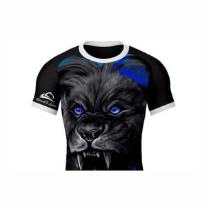 เสื้อรัดรูปแขนยาวผ้าโพลีเอสเตอร์ผ้าสแปนเด็กซ์พิมพ์ลายและโลโก้สำหรับผู้ชาย - Product Image 4