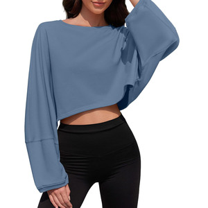 Sudaderas con capucha recortadas de mujer personalizadas Conjunto de sudaderas con capucha para niñas hecho en Pakistán - Product Image 3
