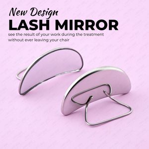 Custom Logo wide view lash mirror C shaped Eyelash Extension moon Mirror Grafting Eyebrow Mirror lash Extensions Accessories - Product Image 2