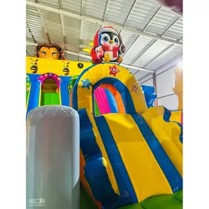 Castillo Inflable Comercial con Diseño de León, Parque Infantil con Tobogán, Casa de Brinco de PVC con Temática Animal, Equipo de Diversión para Exteriores - Product Image 4