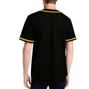 Ropa deportiva personalizada, uniformes de béisbol personalizados, camiseta con logotipo personalizado, camiseta de béisbol negra en blanco, camiseta de béisbol - Product Image 6