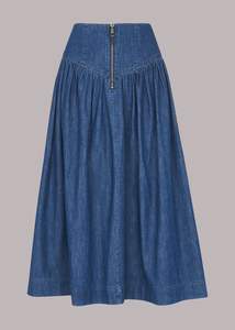 Denim <b>Long</b> Skirts a <b>Wardrobe</b> Essential Looks with Classic Denim Maxi Skirts Boho Meets Casual <b>Long</b> Skirts Inspiration - Product Image 3