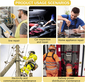 قفازات عازلة كهربائياً مطاطية بالكامل مقاومة للجهد العالي 400 فولت، قفازات عمل آمنة للكهربائيين غير قابلة للانزلاق - Product Image 6