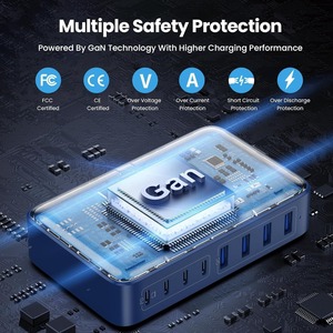 200W GaN Desktop Multi-Port <b>Charging</b> <b>Station</b> for Laptop <b>Phone</b> & Tablet - Product Image 3
