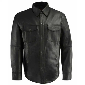 เสื้อหนังใส่สบายสำหรับผู้ชายเสื้อหนังกลับสีต่างๆจากผู้ผลิต - Product Image 1