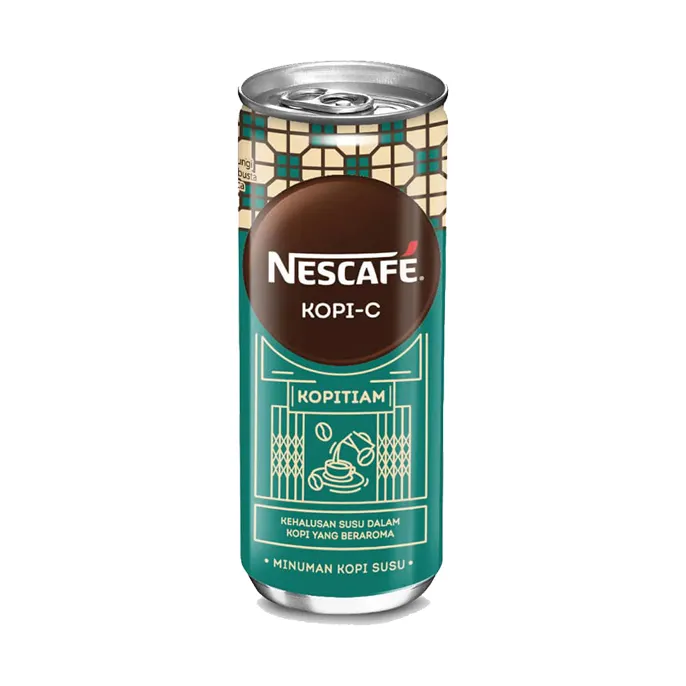 Nescafe Blikjes Kopi C Zwarte Koffie Met Suiker En Verdampte Melk Klaar Om Rtd Oploskoffie 240Ml X 24 Blikken Te Drinken
