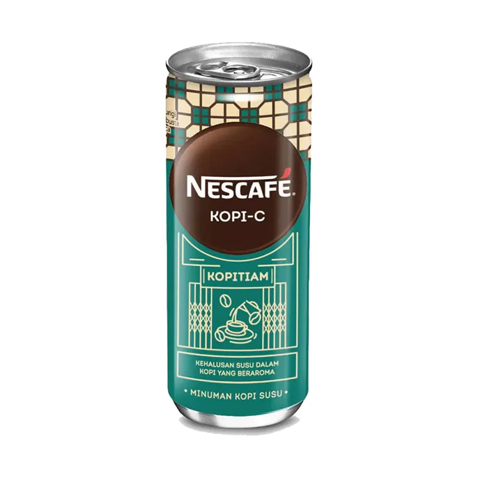 Nescafe kutular Kopi C şeker ile siyah kahve ve buharlaştırılmış süt RTD çözünebilir kahve 240ml x 24 teneke içmeye hazır