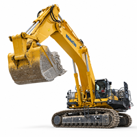Excavatrice hydraulique sur chenilles PC1250 11R d'occasion, fiable et prête à l'exportation, pour le défrichage de couches de roche lourdes dans l'exploitation minière