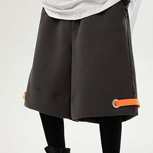 Pantalones cortos informales de poliéster para hombre, cintura elástica, diseño de patrón sólido, bolsillos con patrón de playa sublimado - Product Image 6