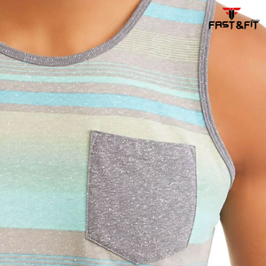 Diseño Popular Precio barato Fitness Mejor calidad Nuevo diseño personalizado Alta calidad Hombres Camiseta sin mangas Precio al por mayor Hombres Camiseta sin mangas - Product Image 5