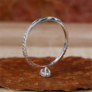 แหวนแต่งงานเพชรทรงรี 0.25 กะรัต เพชรสร้างในห้องปฏิบัติการ แหวนหมั้นเพชรทรงรี เพชรเพาะเลี้ยงในห้องปฏิบัติการ แหวนแบบวงแหวนซ่อน แหวนของขวัญวันครบรอบ - Product Image 5