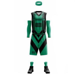 Maillots de basket-ball réversibles sublimés personnalisés ensembles d'uniformes imprimés en polyester à séchage rapide pour hommes - Product Image 3