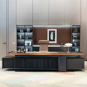Current L Shape Extendable Executive <b>Office</b> Table Easy Assembly Wooden Furniture Boss CEO Manager Desk Station Workstation Count - Product Image 1