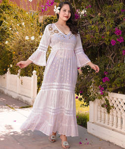 À la mode élégant meilleure qualité Viscose Lurex Designer imprimé longue fête porter les femmes robe - Product Image 4