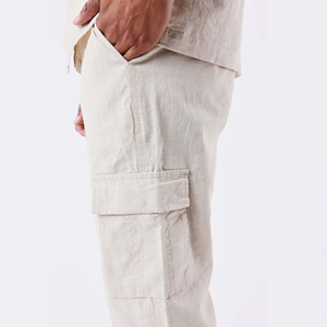 Pantalons de jogging décontractés pour hommes, style cargo, légers, taille mi-haute, respirants, personnalisés par OEM - Product Image 4