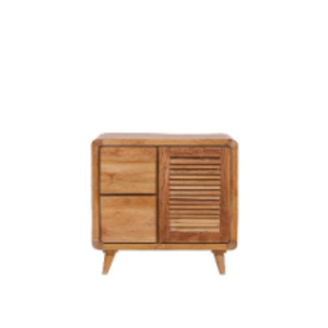 Minimalist Design Buffet Cabinet with <b>2</b> Drawers and 1 <b>Door</b> Made of Teak Wood Frame for Home Decoration - Product Image 2