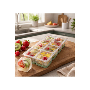 Moule à glaçons en silicone antiadhésif de grande taille, 8 pièces, 50x50 mm, moule à glaçons carré en plastique facile à démouler - Product Image 1