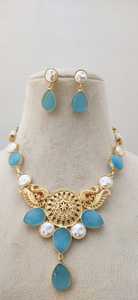 ชุดสร้อยคอเปลือกหอยมุกโบราณสำหรับงานแฮนด์เมดสีทองมีสไตล์ออกแบบโดยทำจากทองเหลืองหนักออกแบบตามต้องการ - Product Image 6