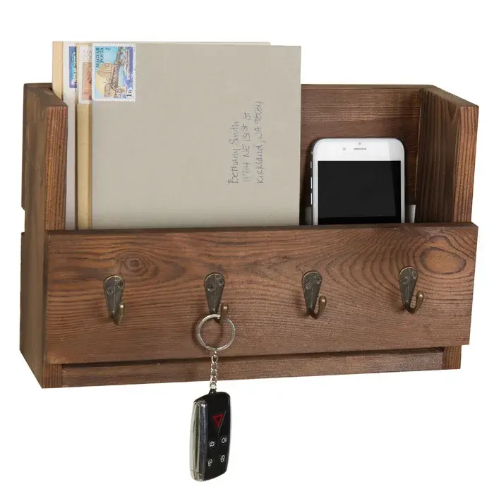 Latest Design Best Quality Hot Sale 2023 Wood Wall Key and Mail Organizer from reliable manufacturer In Wholesale