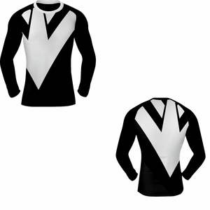 Rashguard pour homme sur mesure de haute qualité à manches longues avec des caractéristiques anti-UV, respirantes, à séchage rapide et écologiques - Product Image 3