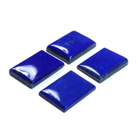 Cabochon rectangulaire en lapis-lazuli bleu naturel, dos plat, 2x4mm 20x30mm, pour la fabrication de bijoux DIY, tailles personnalisées, marque AMARA, troisième qualité