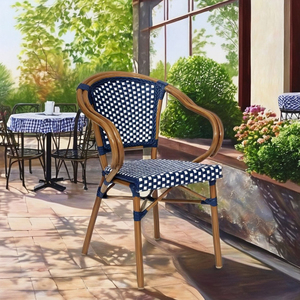 Silla de comedor de ratán minimalista duradera, cómoda para uso en interiores y exteriores en hoteles, parques, villas, apartamentos, dormitorios, granjas - Product Image 3