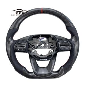 Volante ECR Ever-Carbon Racing di Alta Qualità in Pelle Traforata e Fibra di Carbonio Personalizzato per Accessori Hyundai <span class=keywords><strong>Kona</strong></span> - Product Image 1