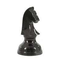 Nouvel ensemble de pièces d'échecs en aluminium N Sons Innovation - Cheval, Reine, Roi - Forme irrégulière Art Déco polie et plaquée argent antique
