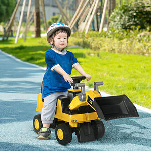 HOMCOM <b>Toy</b> Bulldozer for Children 18 and 36 Months with Excavator and Storage <b>Space</b>, 78x29. 5x54 cm, Yellow and Black - Product Image 2