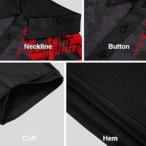 เสื้อโปโลผู้ชายกันรังสียูวี สำหรับการแข่งขันกอล์ฟ รีสอร์ท และกิจกรรมกลางแจ้งในสภาพอากาศที่มีแดด - Product Image 5