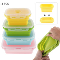Boîte à lunch pliable en silicone Refine Factory 1200 ml avec couvercle en PP de qualité alimentaire sans BPA pour la conservation de la fraîcheur en extérieur