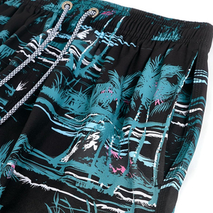 Shorts de sport de plage d'été en polyester et élasthanne, shorts de sport personnalisés noirs pour hommes - Product Image 2