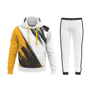 Wholesale Custom Sublimated Zipper Cotton Plus Size Men's <b>Sets</b> 100% Bamboo Fiber Custom Print <b>Set</b> Winter Sublimation Tracksuits - Product Image 3