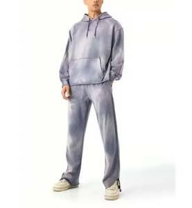 ชุดวอร์มผู้ชายซักกรดแขนยาวเสื้อลำลองมีฮู้ดคอเสื้อลายกรดซักได้ตามต้องการ - Product Image 1